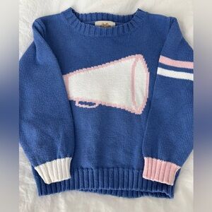 The Beaufort Bonnet Company Blue and Pink Megaphone Sweater